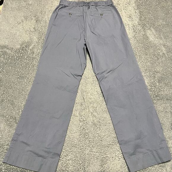 Duluth Trading Pants Womens 12 Gray Blue Summer Weight Chino Wide Leg Pants - Picture 3 of 11